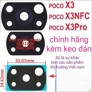 Kính camera Xiaomi poco X3 X3 Pro X3 NFC (Có keo dán)