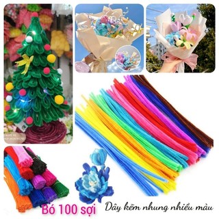 Bó 100 cọng kẽm xù nhung phk shop