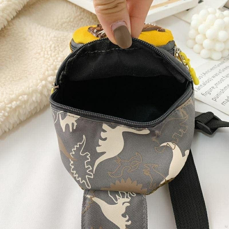 Túi Đeo Chéo In Họa Tiết Khủng Long Hoạt Hình Đáng Yêu Cho Mẹ Và Bé H.B