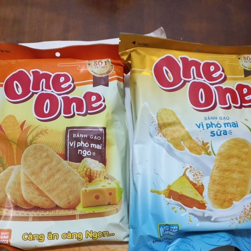 Bánh gạo One One vị phô mai sữa, phô mai ngô 118g