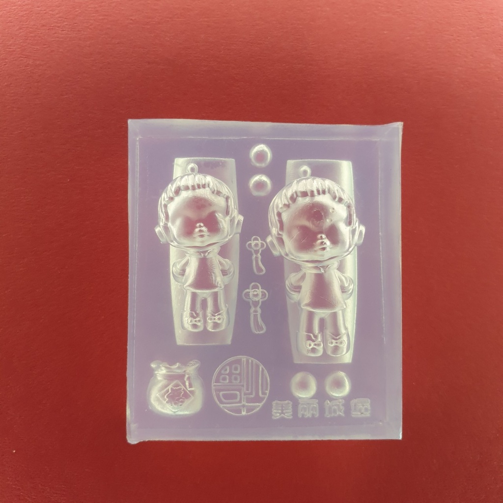 Skullpanda / Khuôn silicone tự làm charm trang trí móng hình Skullpanda (***Mẫu khó)