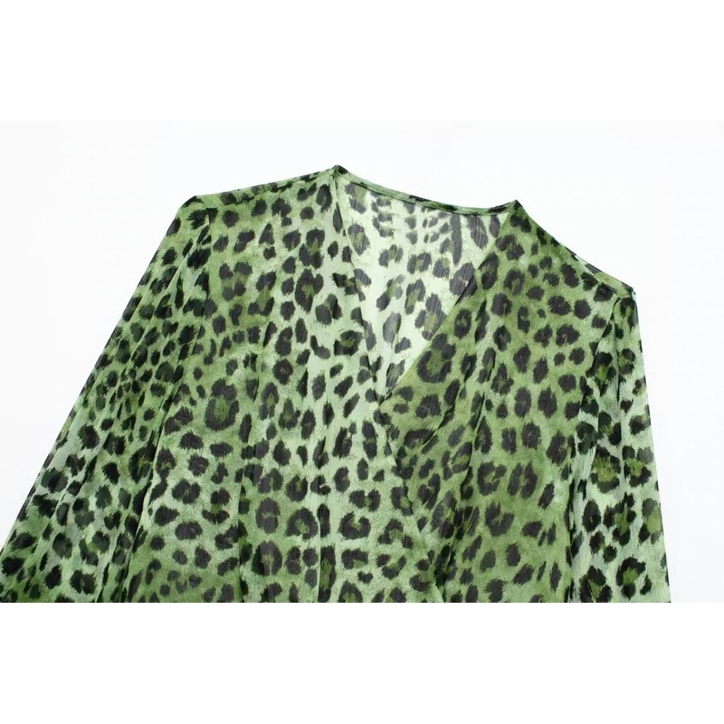 Đầm hoạ tiết da beo