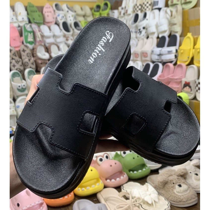 Dép nữ thời trang bánh mỳ 5cm chữ H siêu xinh siêu hót