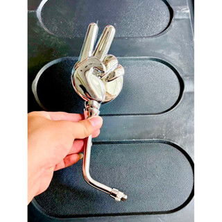 Kiếng kiểu hình ngón tay mạ crom, gương Hello mạ inox gắn được nhiều dòng xe