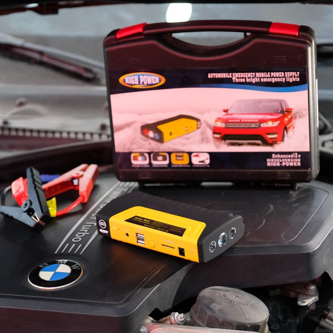 Bộ kích nổ ô tô, Bộ sạc ắc quy 12V cho ô tô, kích điện xe hơi, cứu hộ kiêm sạc dự phòng đa năng