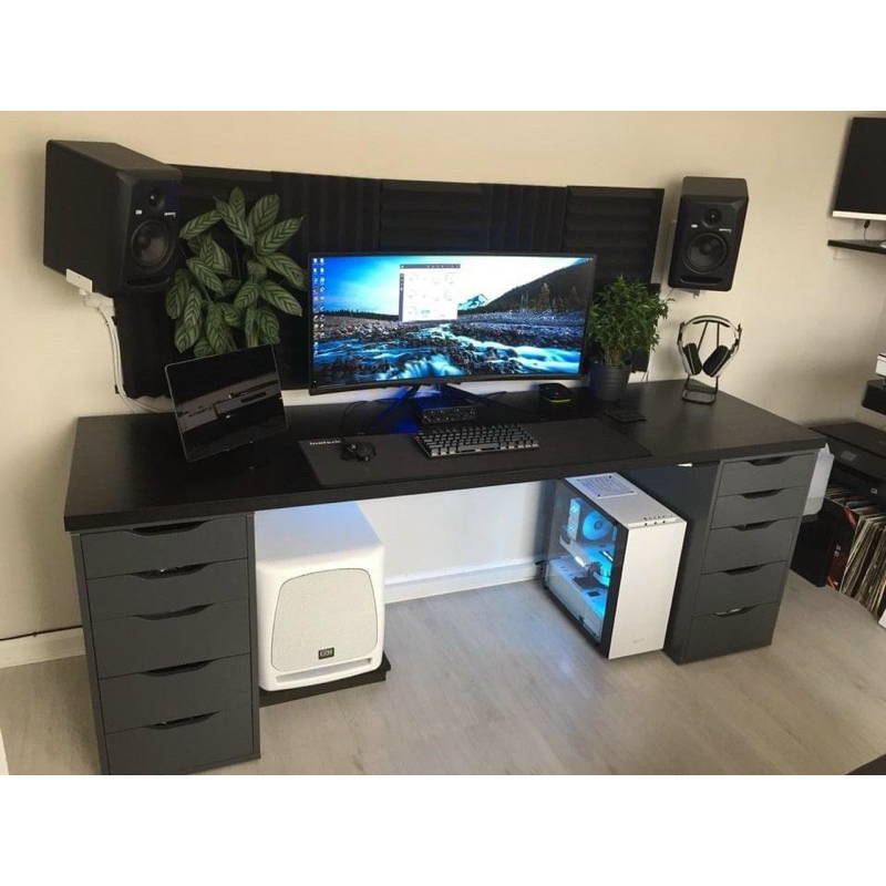 bàn làm việc Ikea, Bàn nhiều hộc tủ đựng đồ | BigBuy360 - bigbuy360.vn