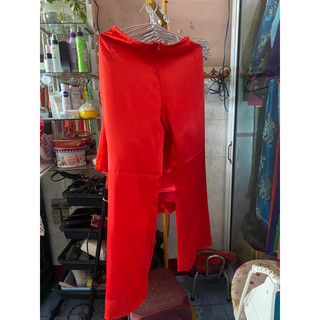 quần áo dài lụa đỏ thanh lí