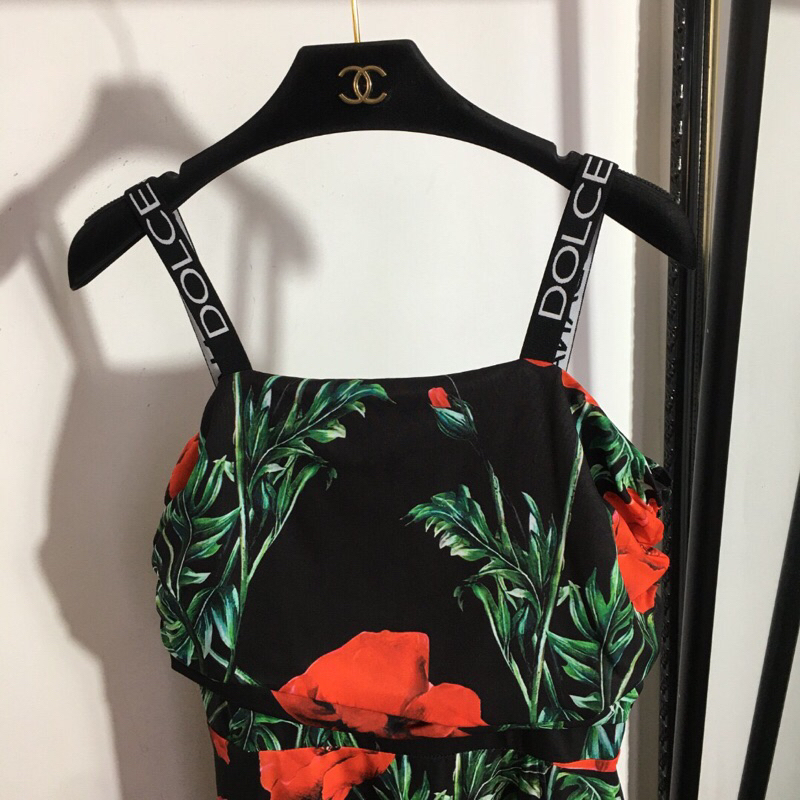 Đầm hoa hai dây thời trang cao cấp Dolce&Gabbana 2023