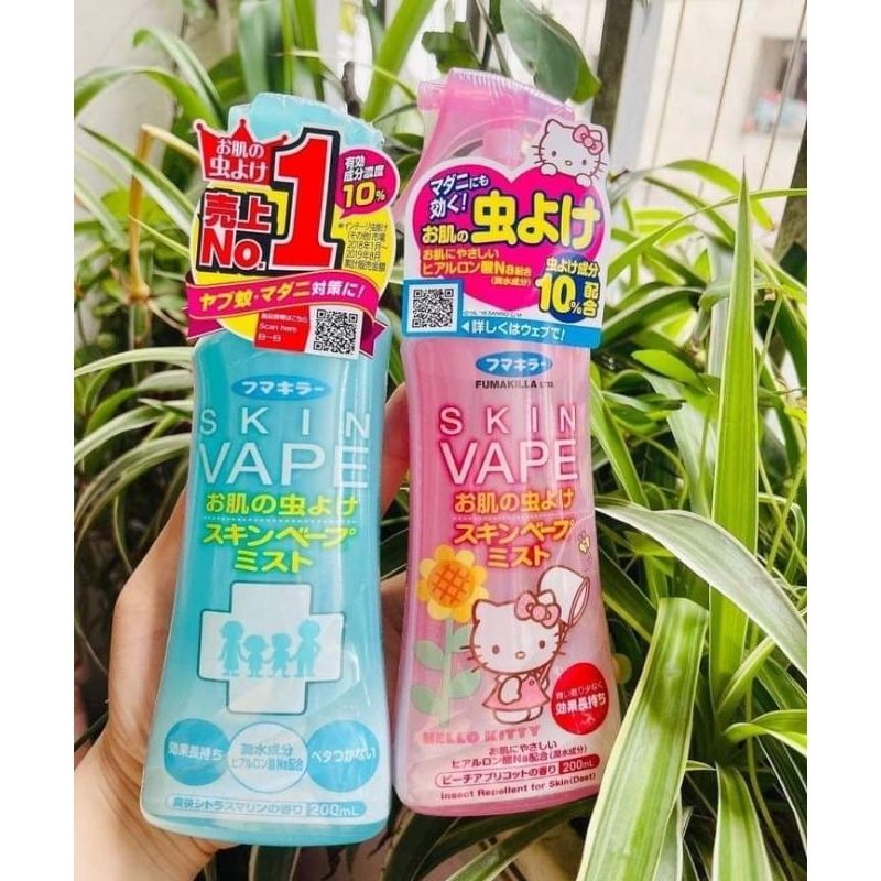 xịt muỗi skinvape nhật bé từ 6 tháng