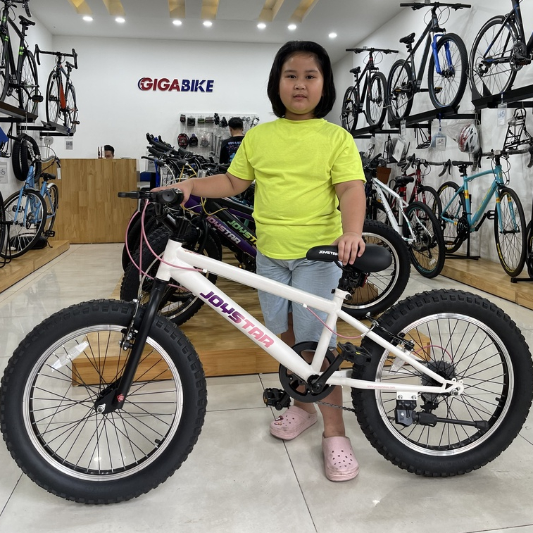 Xe đạp thể thao trẻ em bánh béo 20 Icnhs JOYSTAR BIKE 069. Lốp béo 7 tốc độ Shimano phanh kép