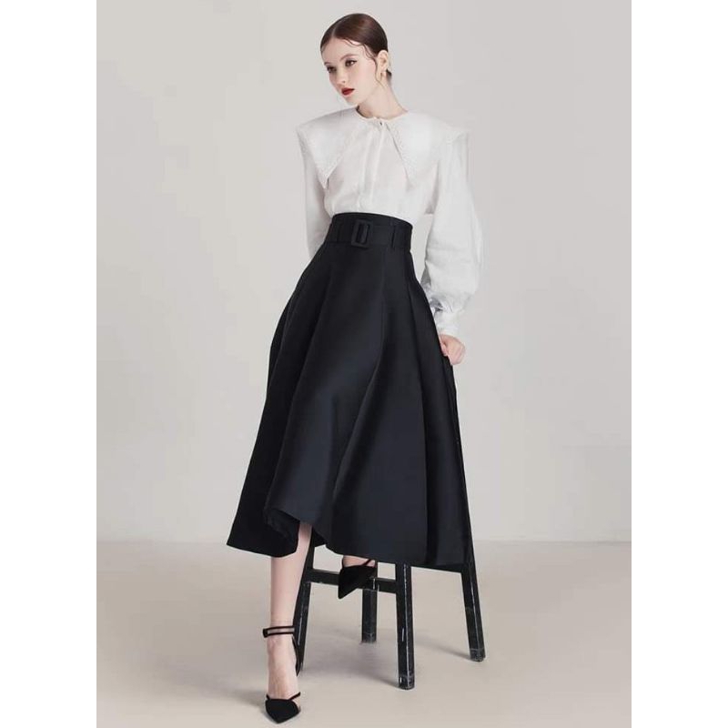 Chân váy xoè dài lưng cao , có đai, siêu đẹp