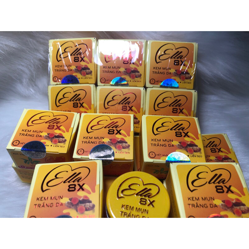 Kem mụn trắng da Ella 8x hộp loại 12g chính hãng