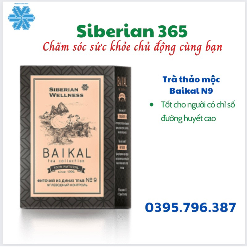 [Trà tiểu đường N9] Trà thảo mộc Siberian Baikal tea collection Herbal tea N9 - 30 gói - Date T1/2023