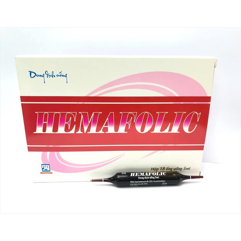 Bổ Sung Sắt Cho Cơ Thể. Hemafolic Hộp 18 ống 5ml