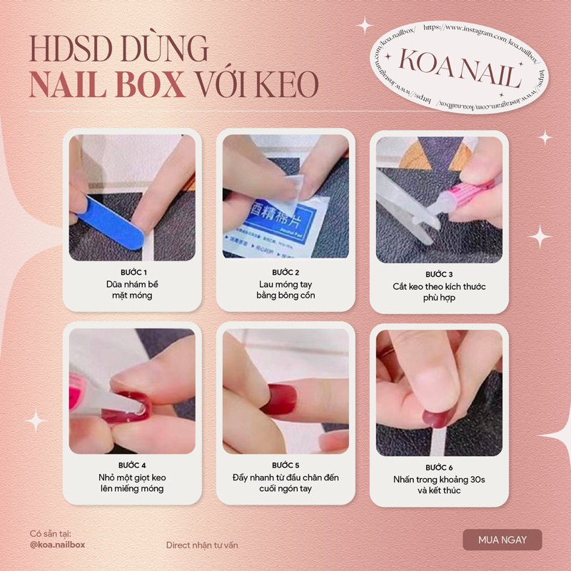 Nailbox Thiết Kế Độc Quyền D04 Đen Thạch Và Charm Cao Cấp