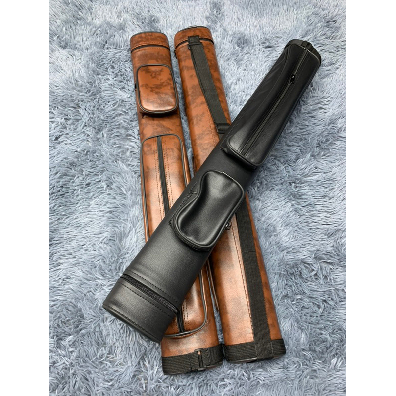 Bao Da đựng gậy Bida Bi-a 2x2 ĐEN - NÂU ( Hàng Chuẩn )