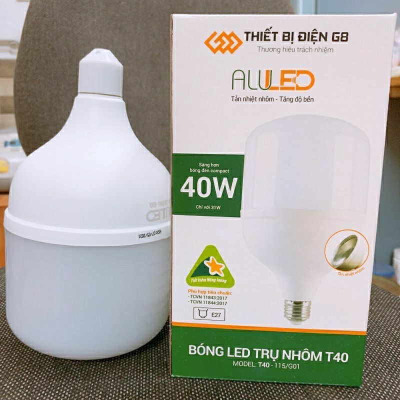 Bóng Led 40W G8 , bóng nhôm nhựa tản nhiệt siêu sáng siêu tiết kiệm điện