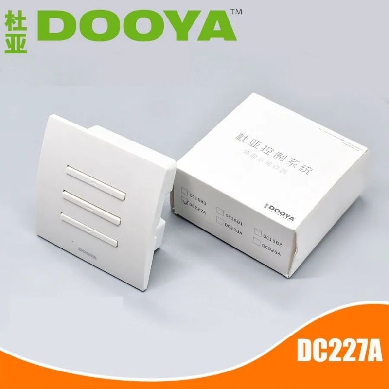 Mặt công tắc khiển động cơ rèm Dooya 4 dây DC227A và DC228A ( 1 kênh và 2 kênh ) kích thước 86x86 mm