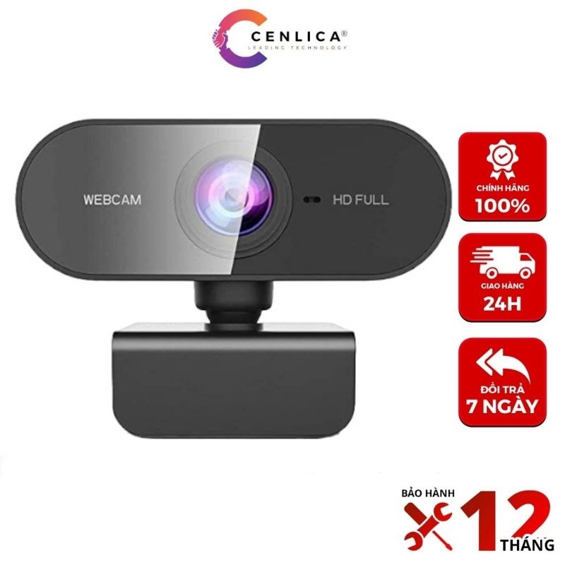 Webcam máy tính CENLICA có mic fullhd 1080p sắc nét dùng cho pc laptop livestream học online họp trực tuyến