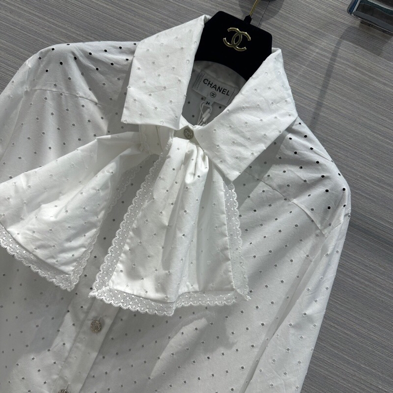 Áo sơ mi nữ tay phồng mẫu mới 2023 CN Channel thời trang cao cấp