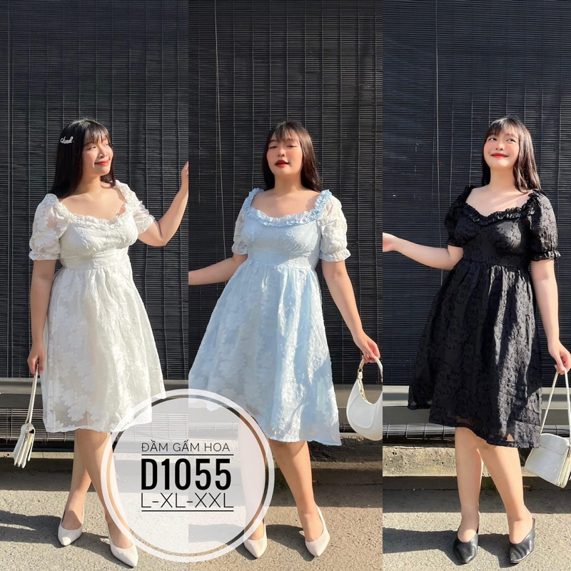 Đầm gấm hoa D1055