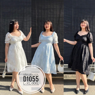 Đầm gấm hoa D1055