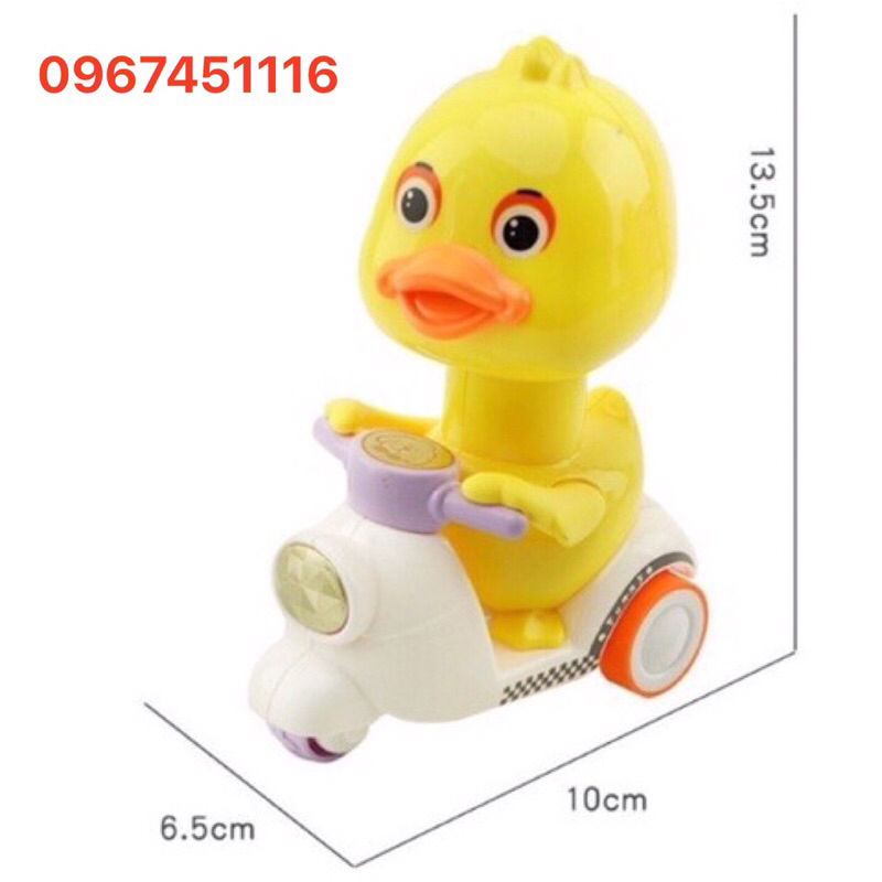 Đồ Chơi Vịt Đi Xe Máy Ấn Đầu Là Chạy Tít Mù Cực Vui Cho Bé Yêu