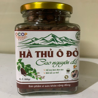 Hà thủ ô đỏ dạng viên nguyên chất lọ thủy tinh 500gram sản phẩm OCOP