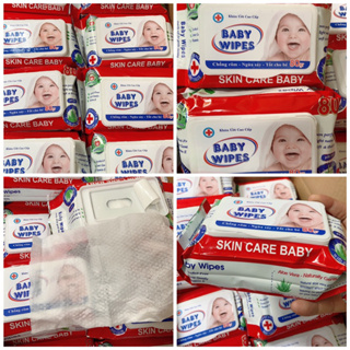 Combo 10 gói Khăn ướt Baby wipes 80gr