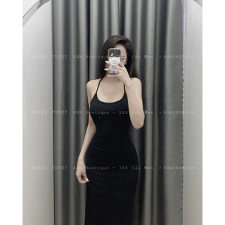 Đầm body dâu khoen hở lưng