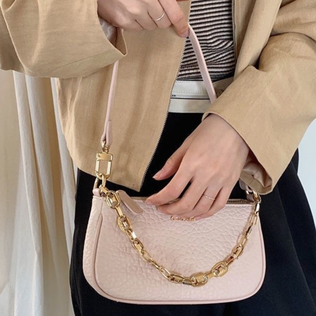 Túi Xách Nữ Da Đeo Vai Phối Dây Xích Siêu Sang