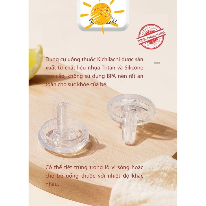 Dụng cụ uống thuốc silicon kichilachi hình hươu cho bé