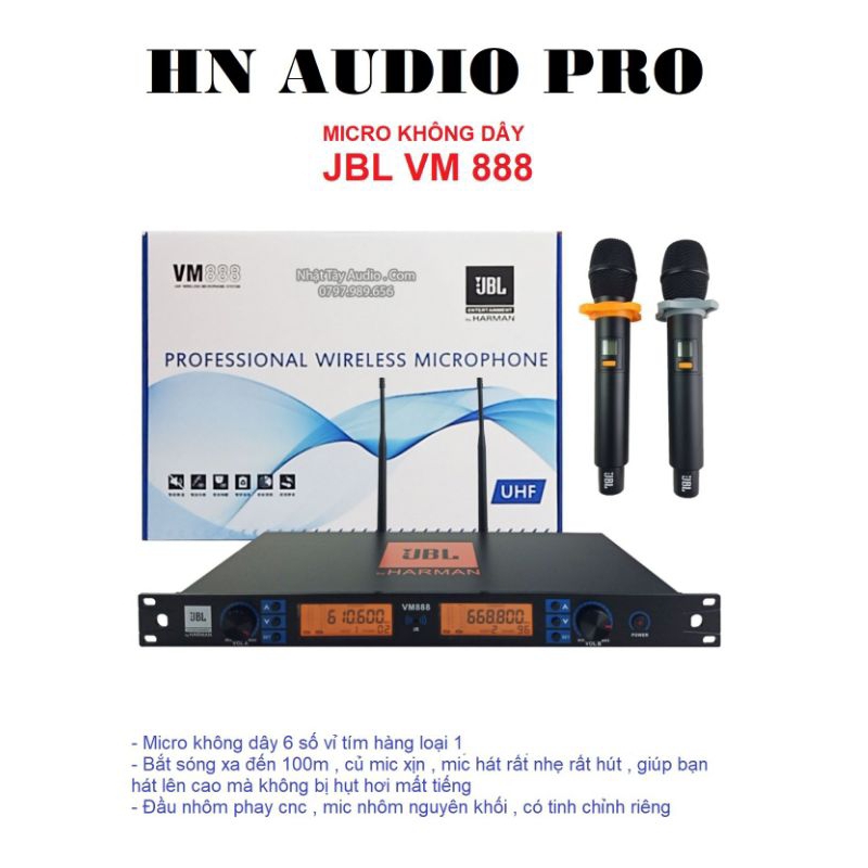 [ XẢ KHO ] Micro USA JBL VM-888 6 Số Vỉ Tím Cao Cấp