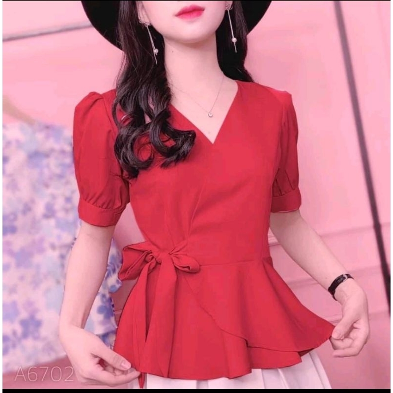 Áo Peplum Dây eo 50kg tới 100kg vải chéo hàn béo mập xinh