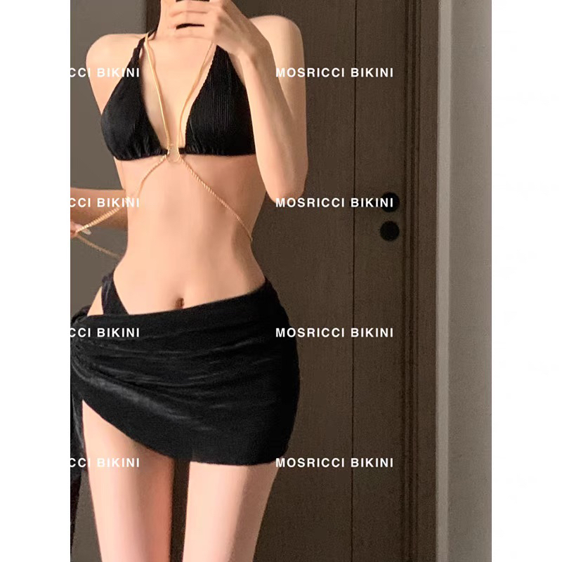 Set 3 Mảnh Bikini Nhung Đang Hot 2023