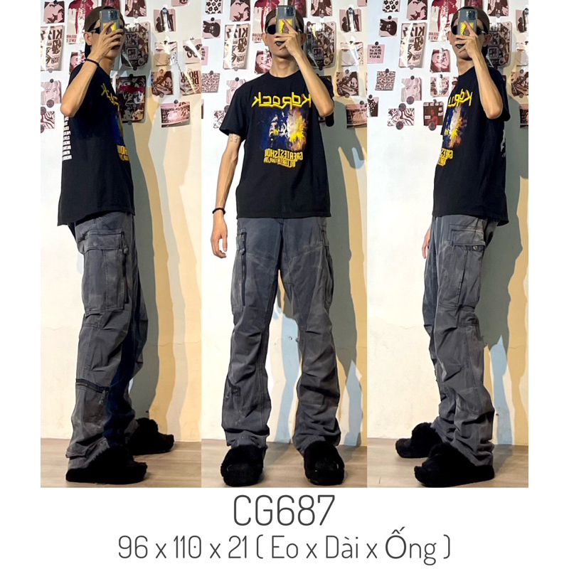 Quần túi hộp cargo pants 2hand