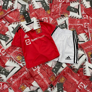 Bộ short Das thể thao MANCHESTER đỏ bé trai