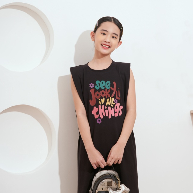 Đầm thun JOOKYLI đệm vai Summer bé gái 43G1087