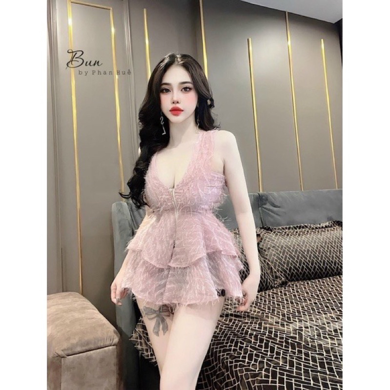 Set Bộ Áo 3 Lỗ Cổ V Sát Nách Ánh Lông Khoá Đồng Kèm Quần Short Đùi