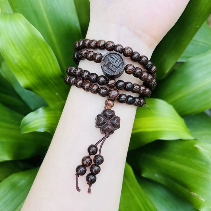 Vòng Tay Trầm Hương, Chuỗi Vòng 108 Hạt Trầm Mix Thần Tài, Hoa Sen 6li nhiều mẫu