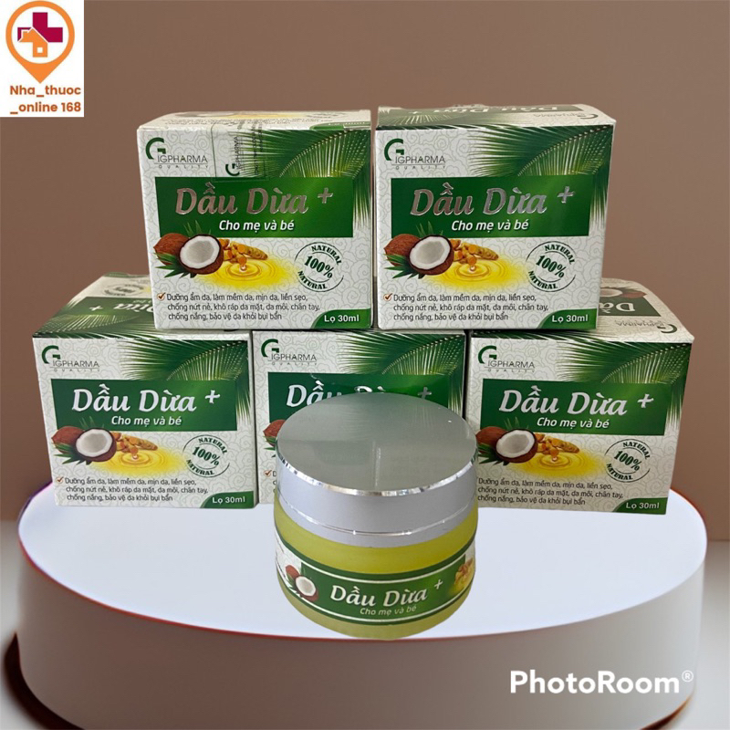 Dầu dừa+ Cho mẹ và bé_ lọ 30ml_ Dưỡng ẩm, làm mềm da, liền sẹo, chống nứt nẻ da mặt, da môi, chống nắng