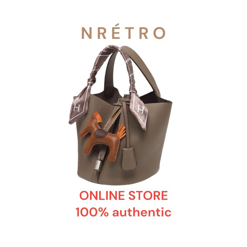 Túi View Point da thật dáng H kèm ngựa treo, khăn H và khoá