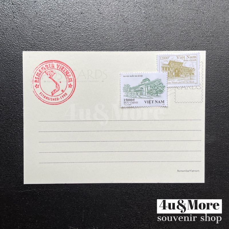 Tem thư Bưu Chính Việt Nam gửi thư từ mệnh giá 12k, 15k gửi bưu thiếp, sưu tầm