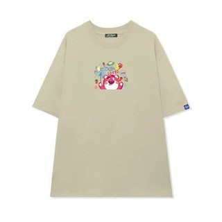 Áo thun tay lỡ có size unisex gấu và chong chóng