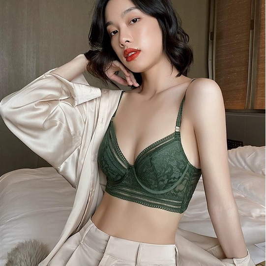 Bộ đồ lót nữ ren VS Pink đệm mỏng, chất liệu mềm mại, thoải mái hàng hiệu xuất khẩu BL1179