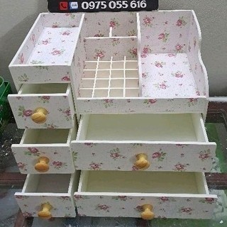 Kệ tủ đựng mỹ phẩm đa năng 5 ngăn đựng màu hoa nhí max plus 35cm siêu tó