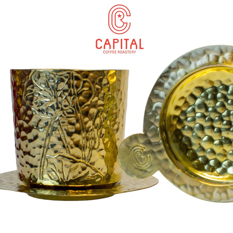 Phin Pha Cà Phê - Đồng Thủ Công - Hoạ Tiết Khuê Văn Các