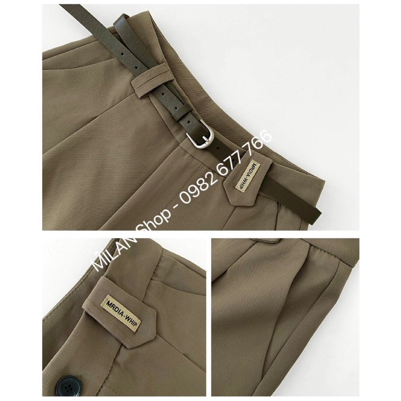 Quần short vải kèm đai new hot