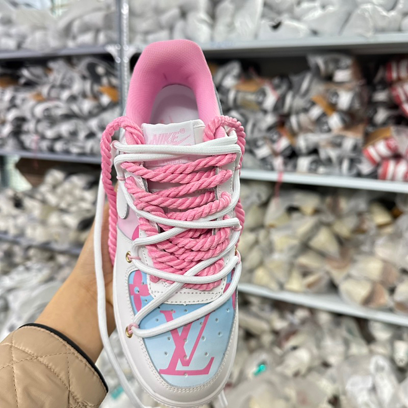 Giày thể thao Af1 Lv hồng trắng phiên bản cao cấp 2023