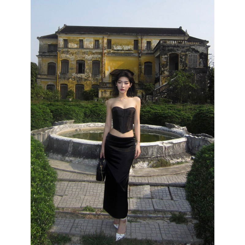 Váy lụa dài Sen Healing